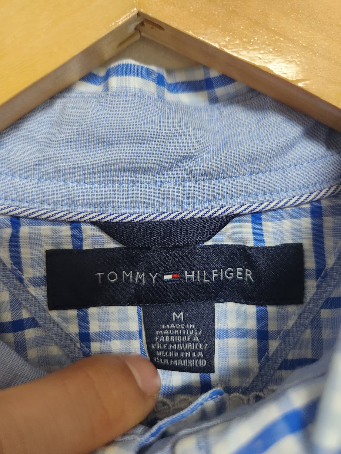 타미힐피거Tommy 체크 코튼 셔츠 M - S184 상품이미지4