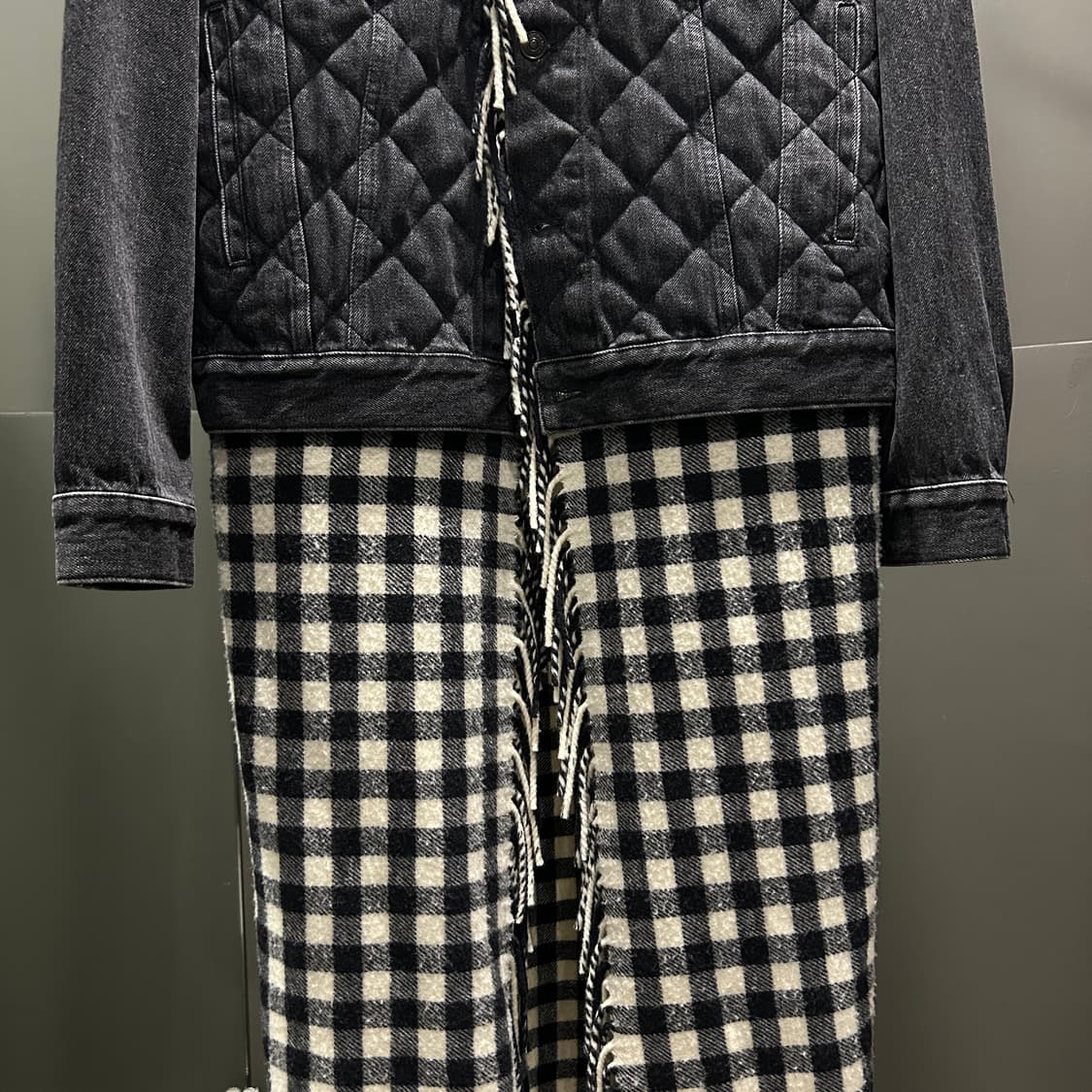 발렌시아가 머플러 레이어드 데님자켓 상품이미지2