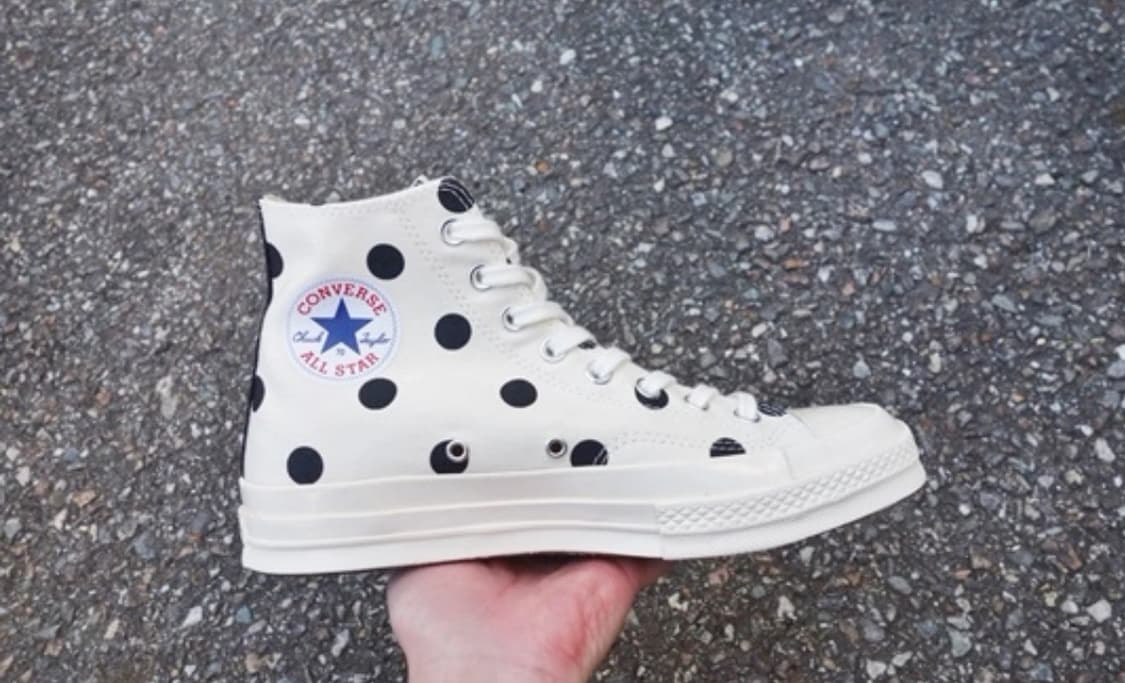 꼼데가르송 컨버스 도트 하이탑 화이트 8 265 상품이미지3