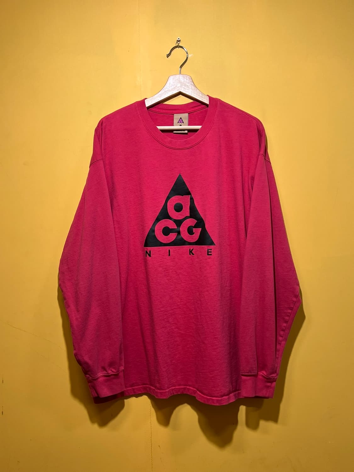 [L] 나이키 ACG 롱슬리브 로고 티셔츠 러쉬 핑크 US/EU 상품이미지1