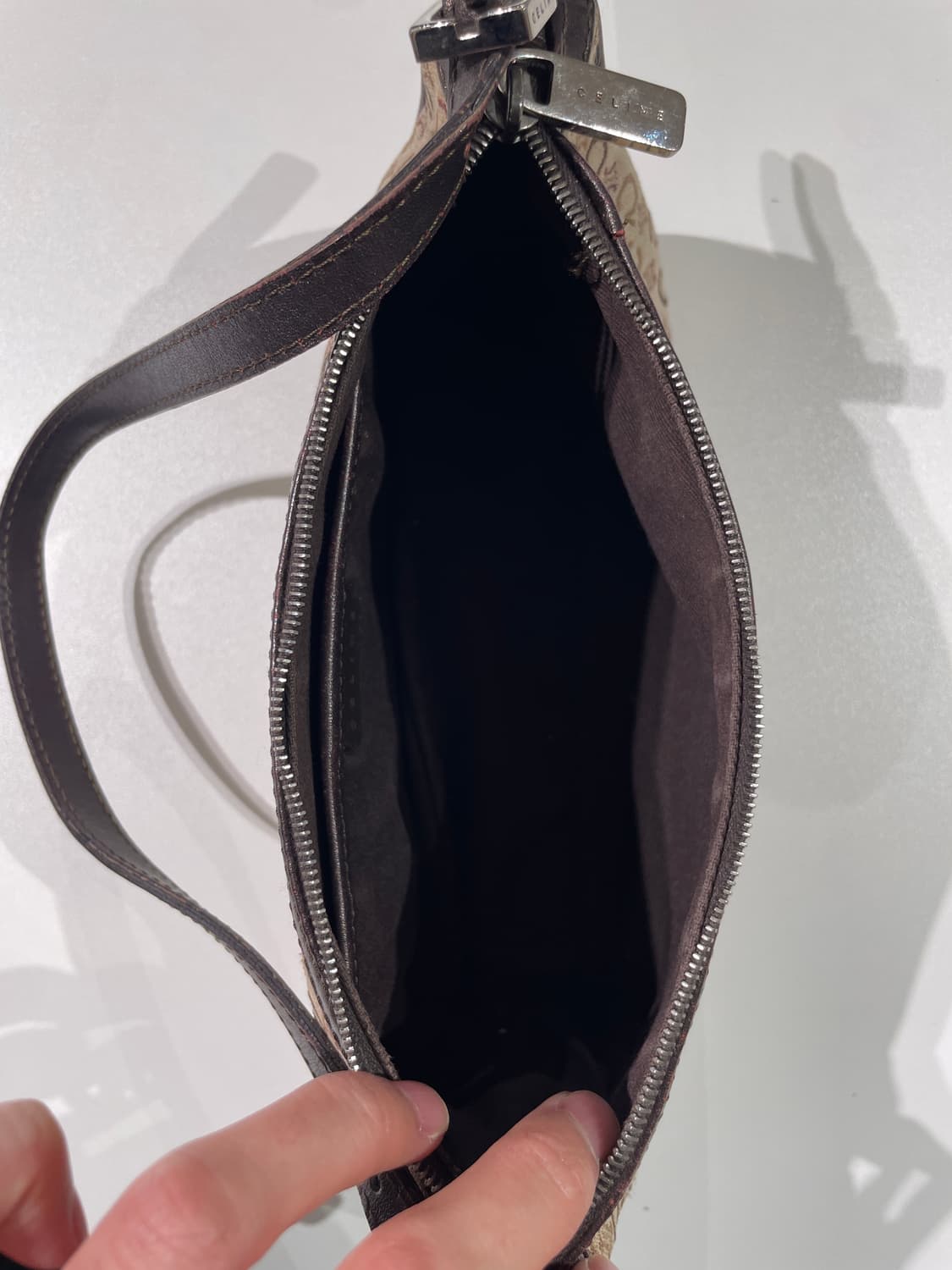 올드 셀린느 라이트 베이지 마카담 미니 숄더백 상품이미지9