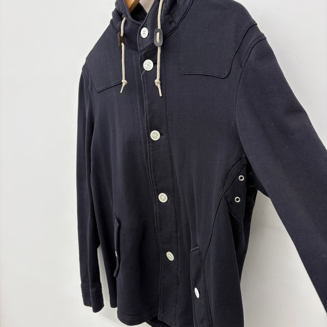 메킨토시 블랙 후드 버튼 자켓 여성 L 상품이미지4