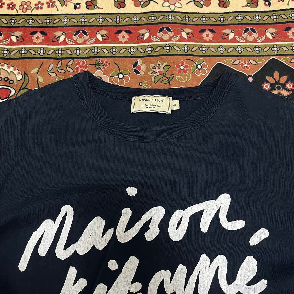 메종 키츠네 핸드라이팅 클래식 반팔티 S/90 상품이미지2