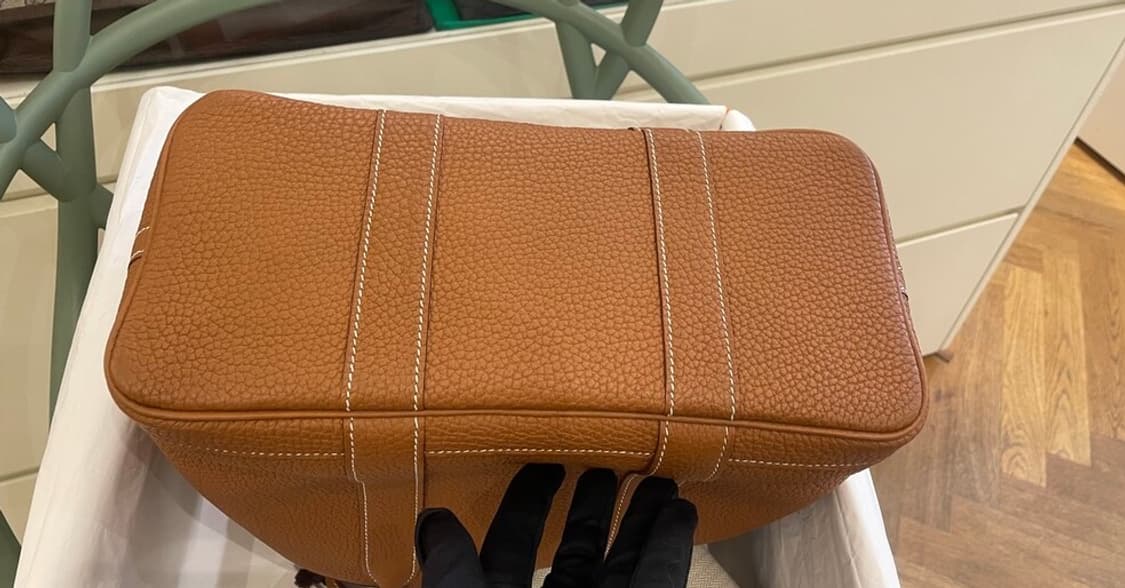 Hermes 가든파티 30 골드 정품 — 새상품급 컨디션 상품이미지3