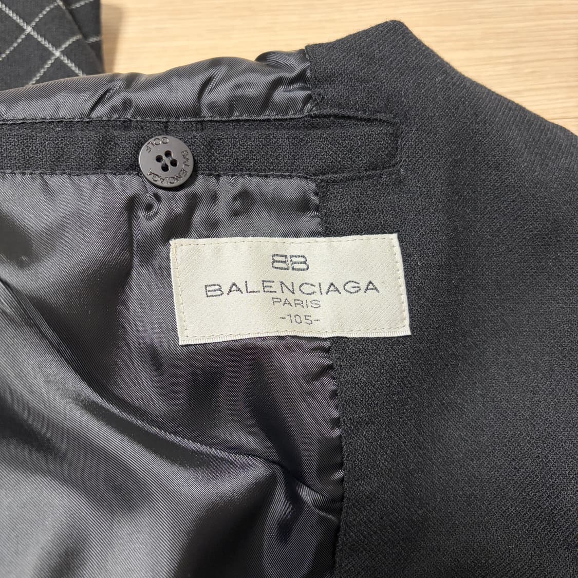 발렌시아가 90s 체크 패턴 블루종 자켓 상품이미지6