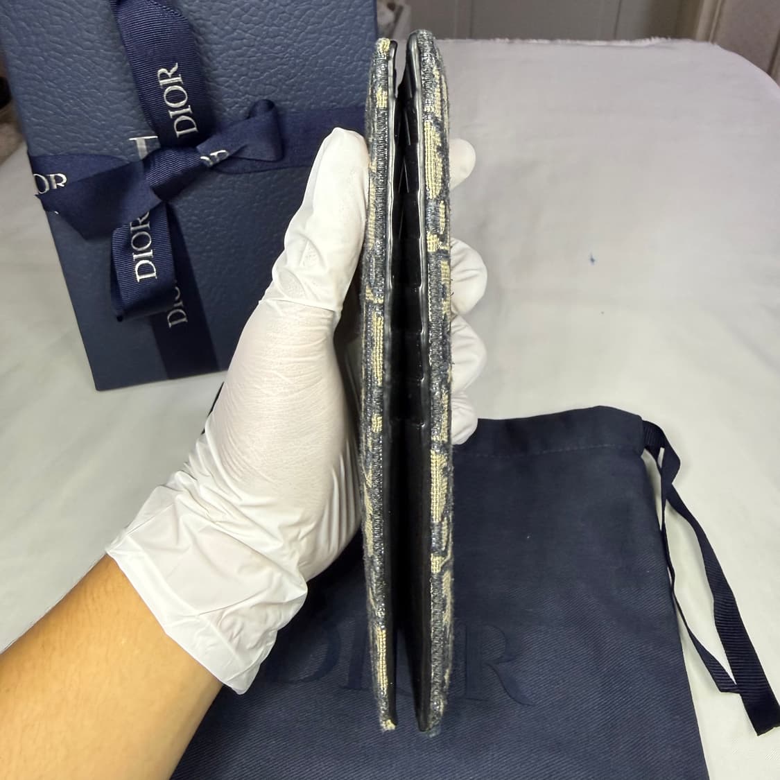 디올 오블리크 자카드 버티컬 장지갑 상품이미지7