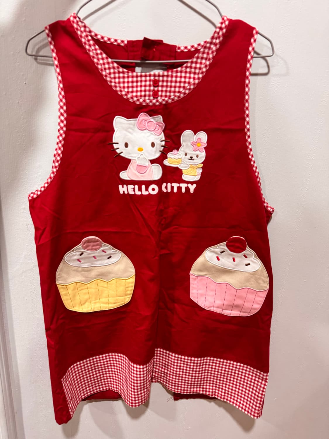 고전 헬로키티 머핀 앞치마 산리오가챠 인형마스코트키링스트랩쿠지팝업 상품이미지1