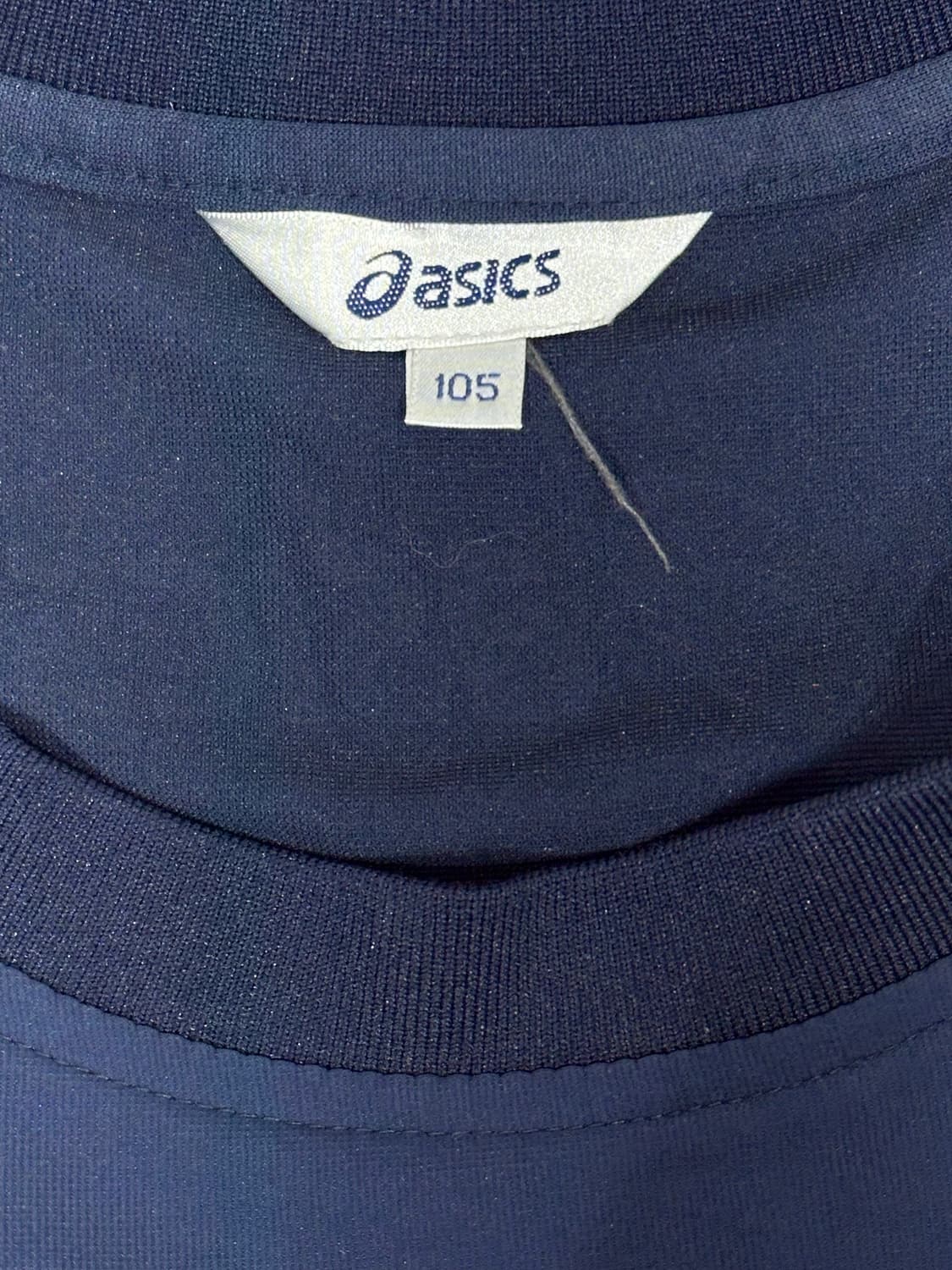 아식스 네이비 올드스쿨 오버핏 웜업 바람막이 긴팔티 105 상품이미지7