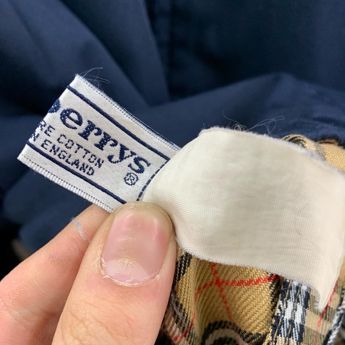 버버리 리버시블 네이비 & 베이지 노바체크 자켓 상품이미지7