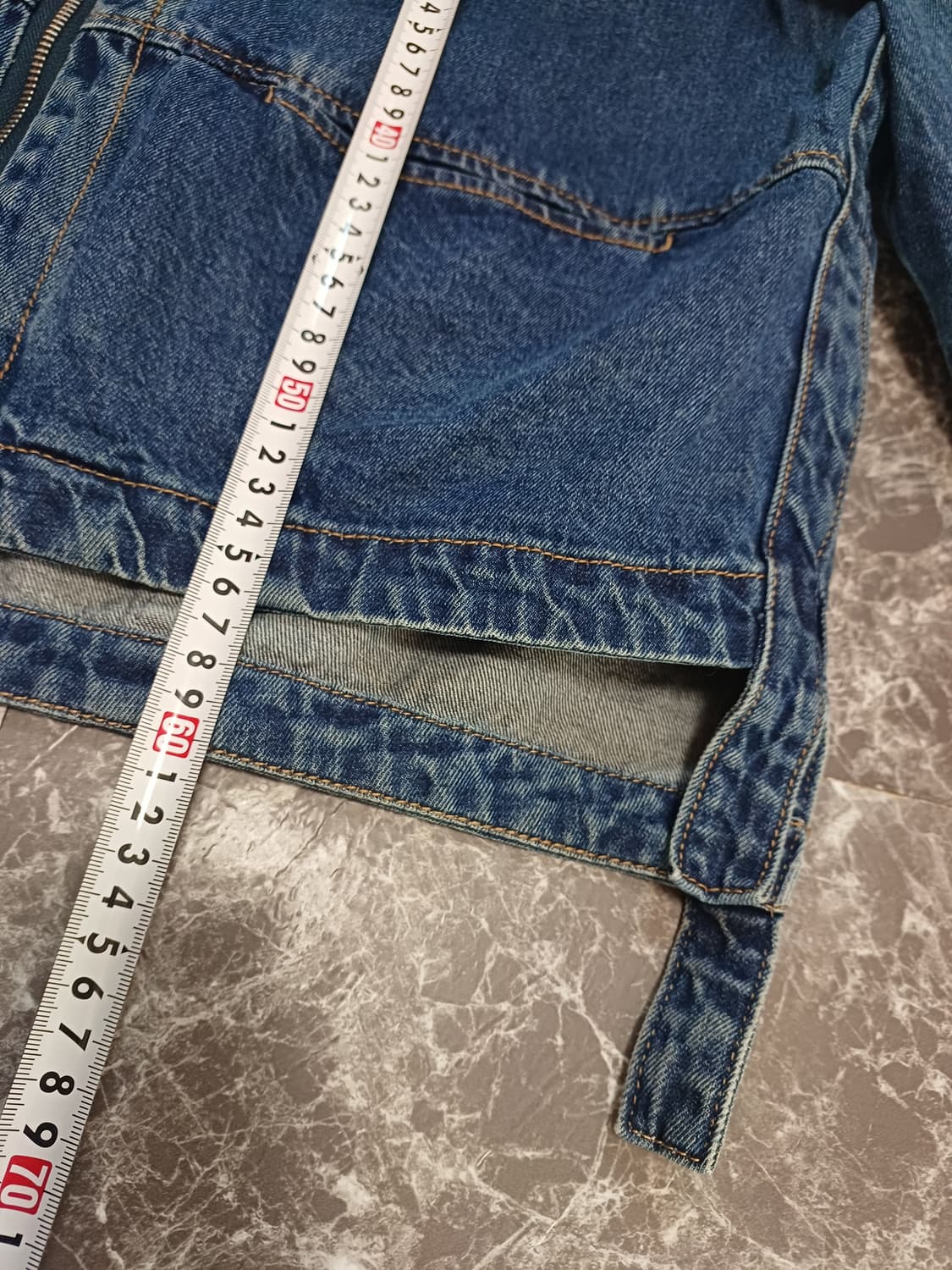 진청 데님 노카라 크롭 자켓  상품이미지10