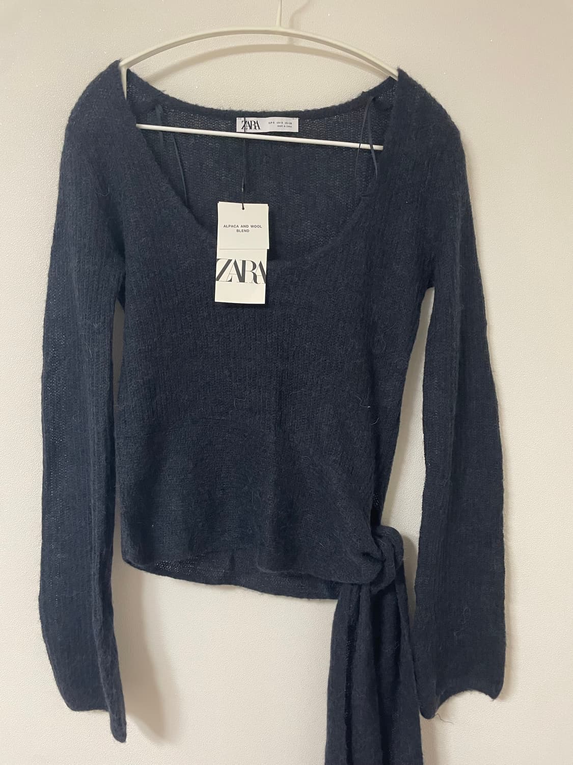 자라 네이비 레이어드 니트 상품이미지1