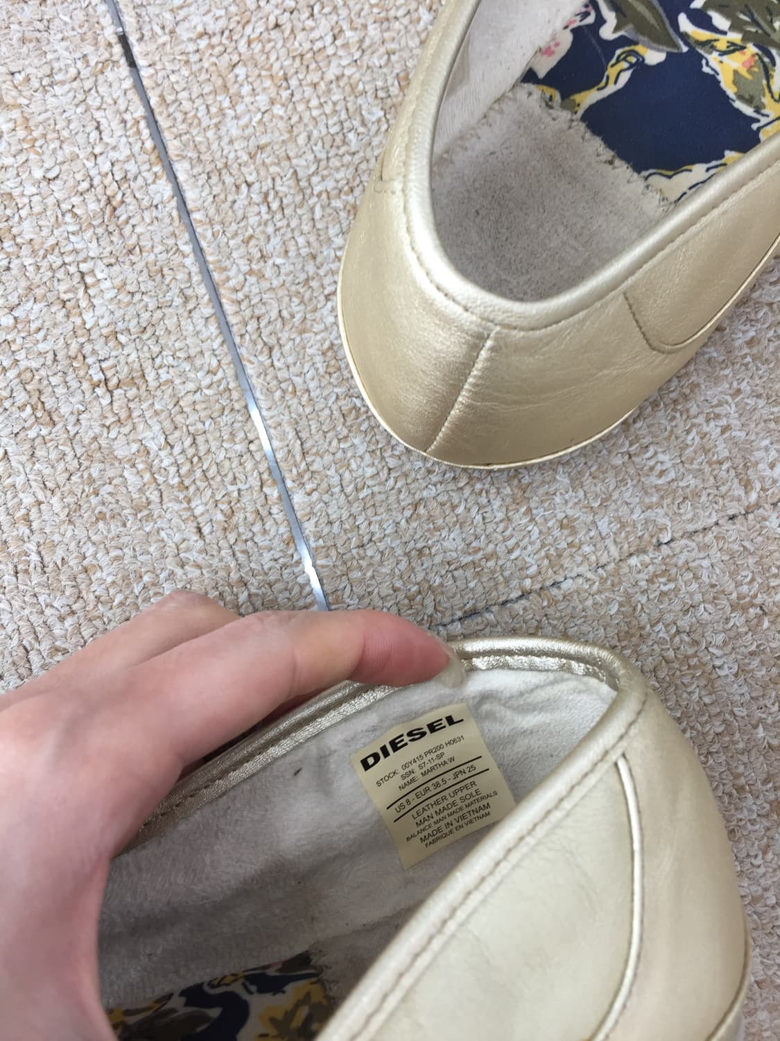 DIESEL 디젤 플라워 플랫슈즈 상품이미지5