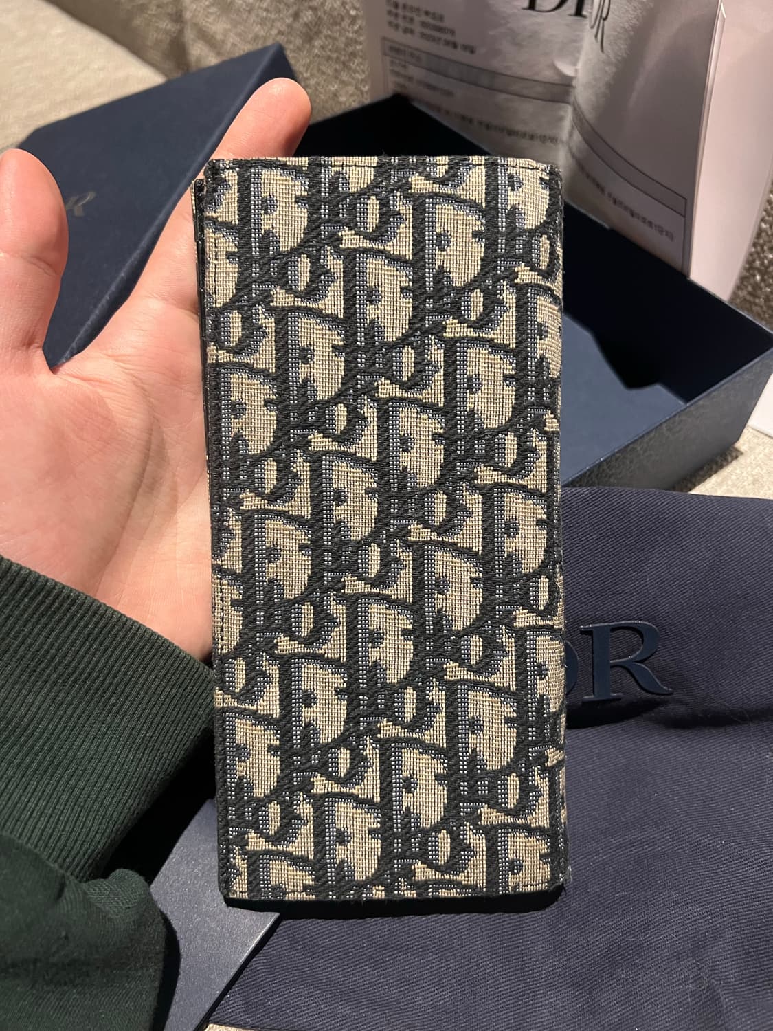 (풀구성 새상품급) 디올 오블리크 장지갑 상품이미지3