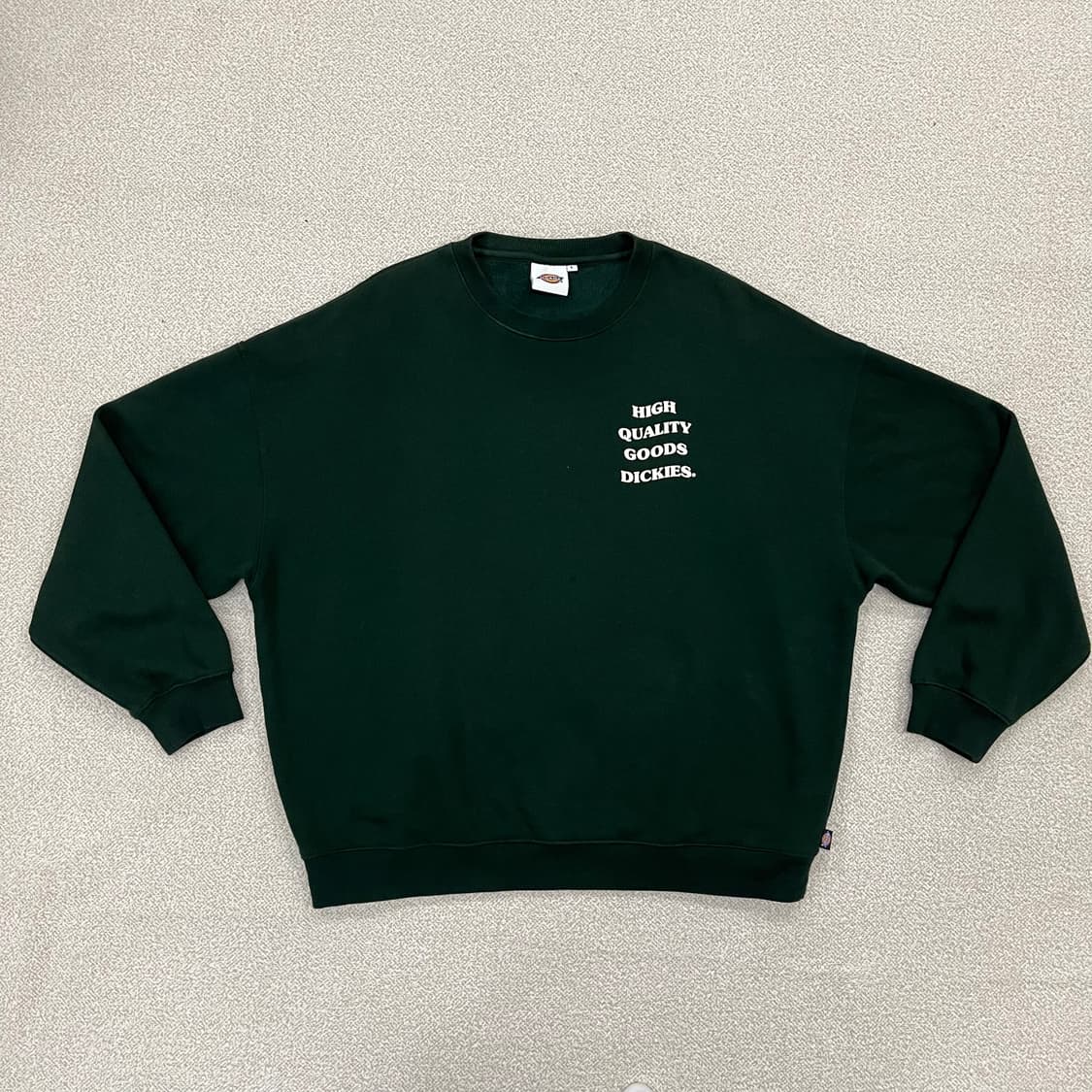 [L] 디키즈 오버핏 백 빅 프린팅 크루넥 스웻셔츠 맨투맨 그린 3943 상품이미지2
