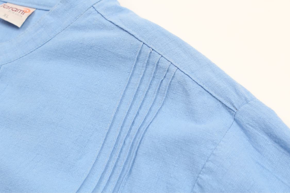 Tarami Band Collar Guayabera Shirt 상품이미지5