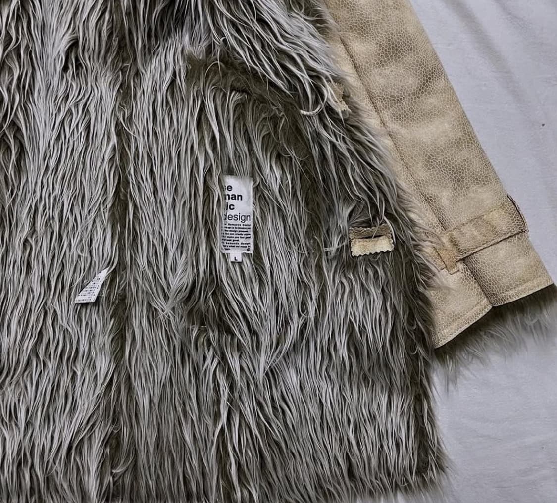Semantic design faux fur trimming beige 상품이미지2