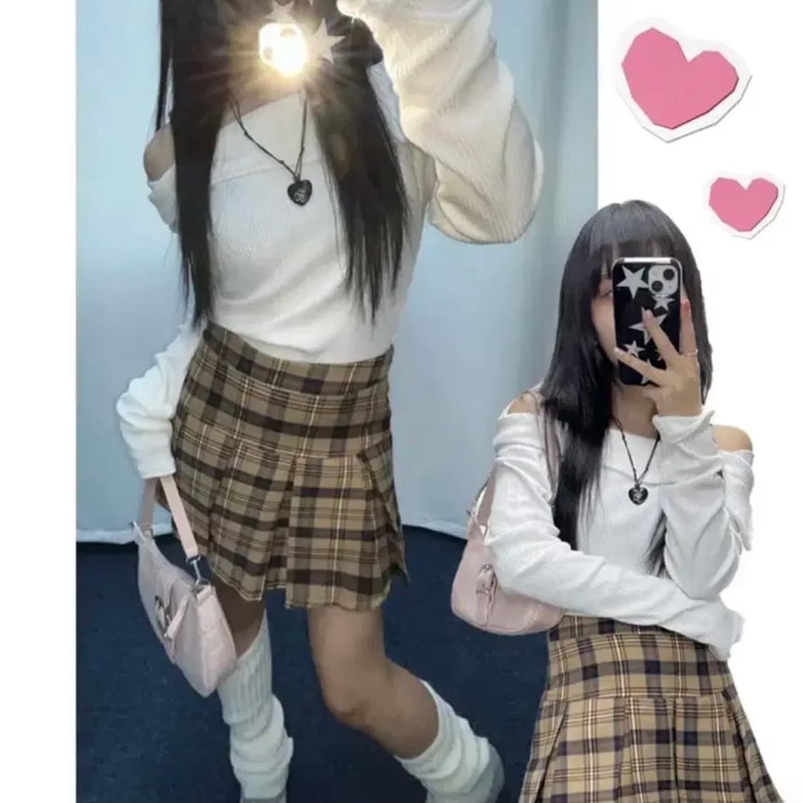 리틀핀즈 슈 오프숄더 니트 에이블리 상품이미지1