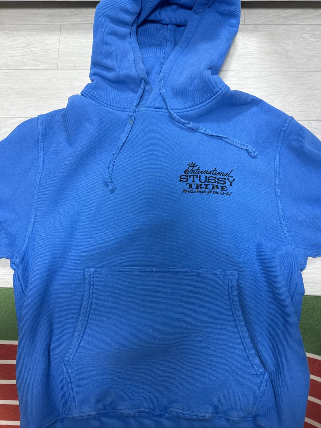 스투시 이스트 피그먼트 다이드 후드 블루 s 상품이미지5
