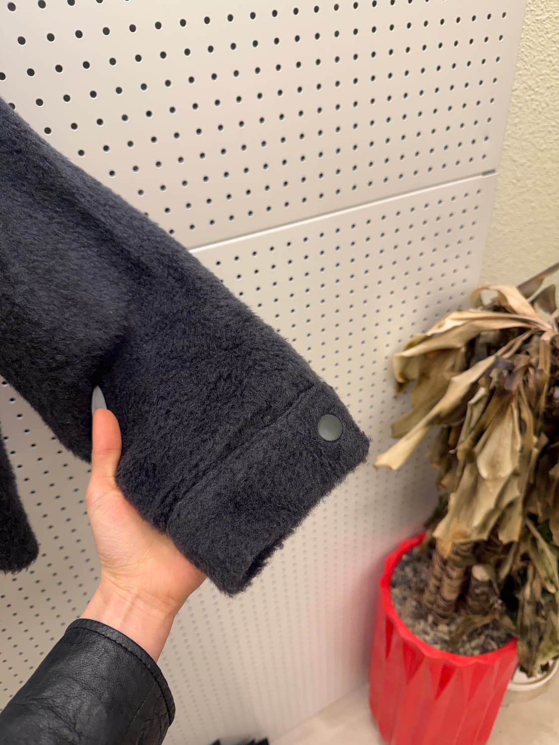 블랙 에코퍼 숏 블루종 자켓  상품이미지3