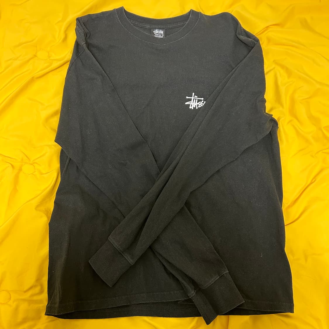 스투시 베이직 로고 블랙 롱슬리브 L 상품이미지1