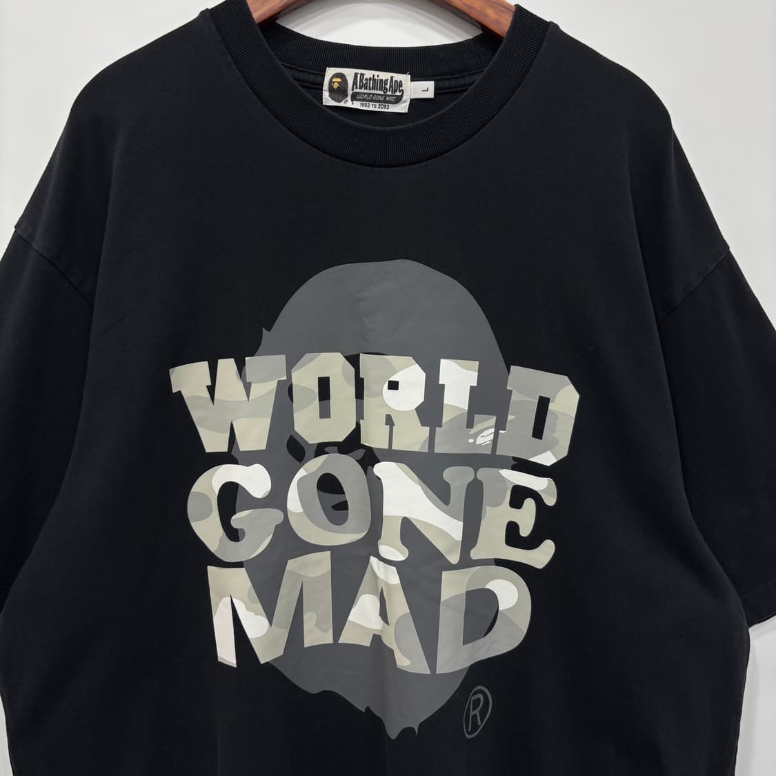 BAPE 월드곤매드 반팔티Xl 상품이미지3