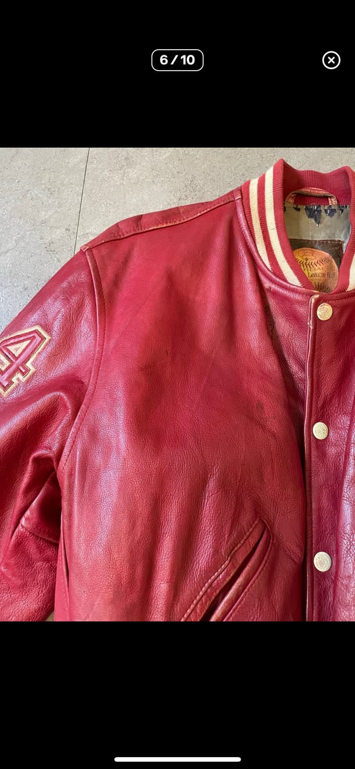 Redskins Leather Varsity Jacket 상품이미지6