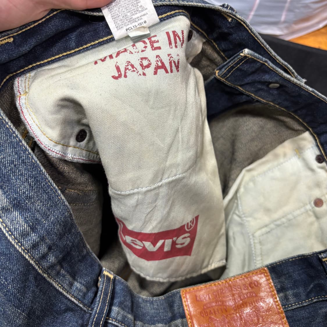36 리바이스551 made in japan 진청 워싱 셀비지 데님팬츠 상품이미지8