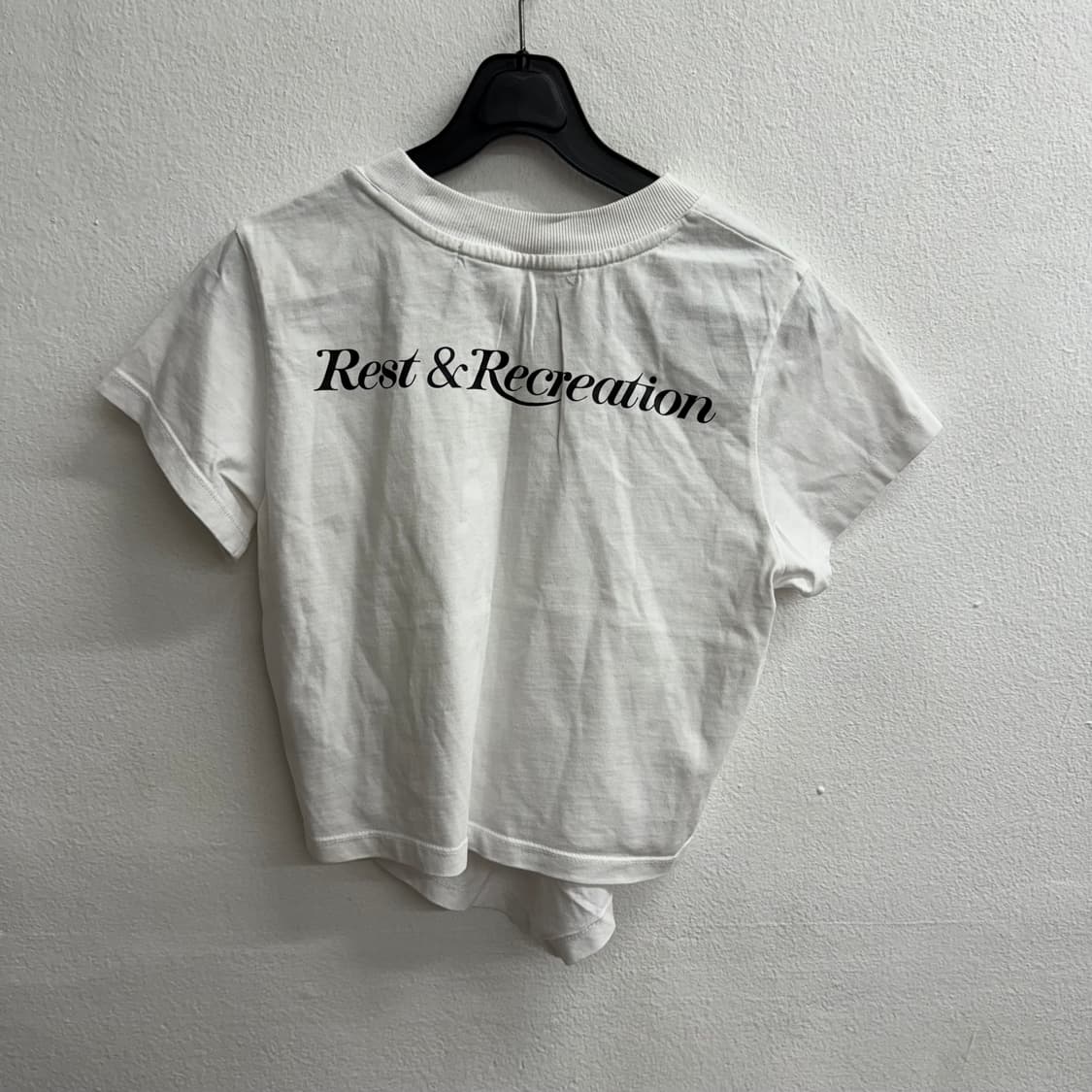 레스트레크레이션 크롭 화이트 티셔츠 os 상품이미지4