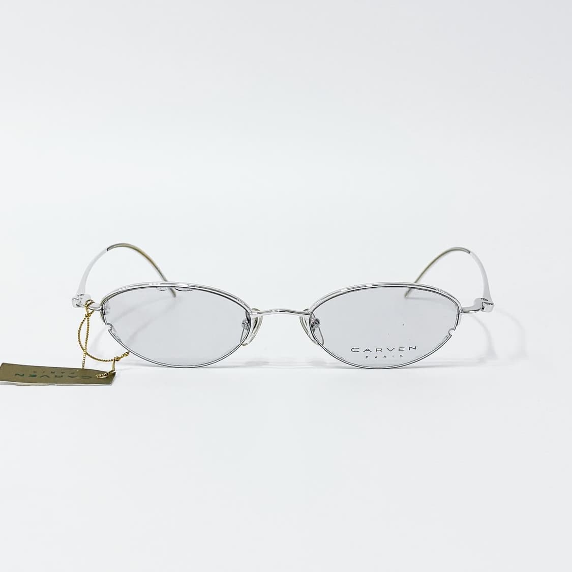 키지클럽 CARVEN 실버 반무테 데드스탁 빈티지안경 상품이미지2