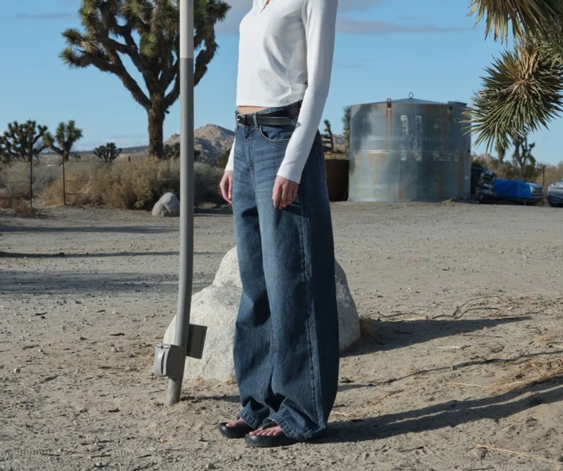 로우클래식 LOOSE-FIT JEANS_GREY BLUE 루즈핏 진 M 상품이미지2