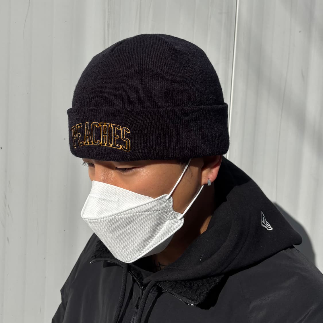 Peaches. 'University' 니트 비니 (BK) 상품이미지4