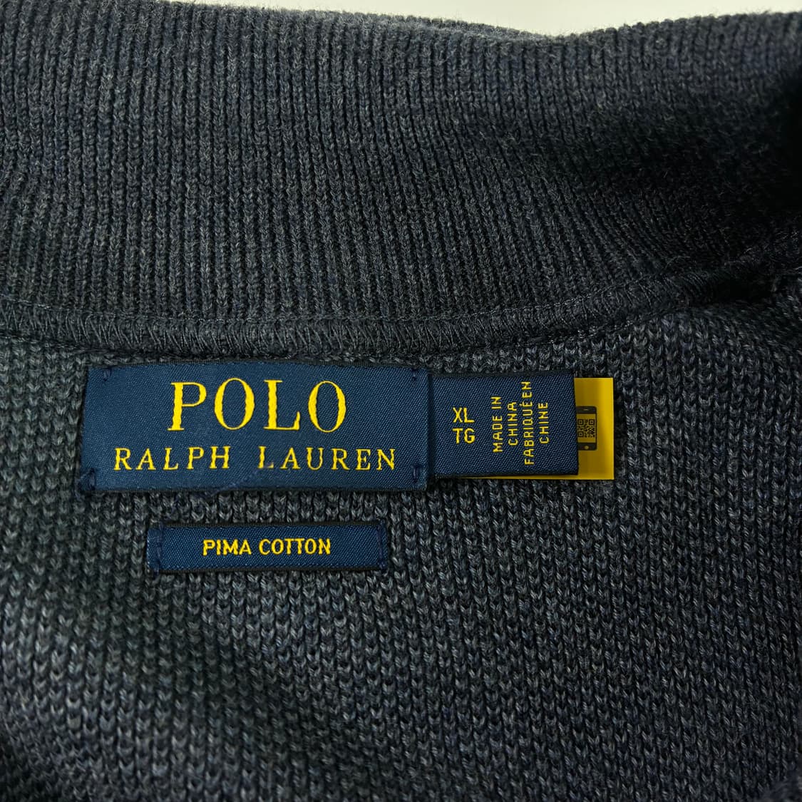 Polo  폴로 랄프로렌 신형 자수 피마코튼 네이비 니트집업  상품이미지5