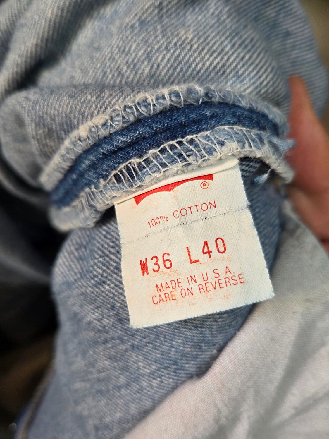 90's 리바이스 빈티지 데님 메이드인 usa 상품이미지2
