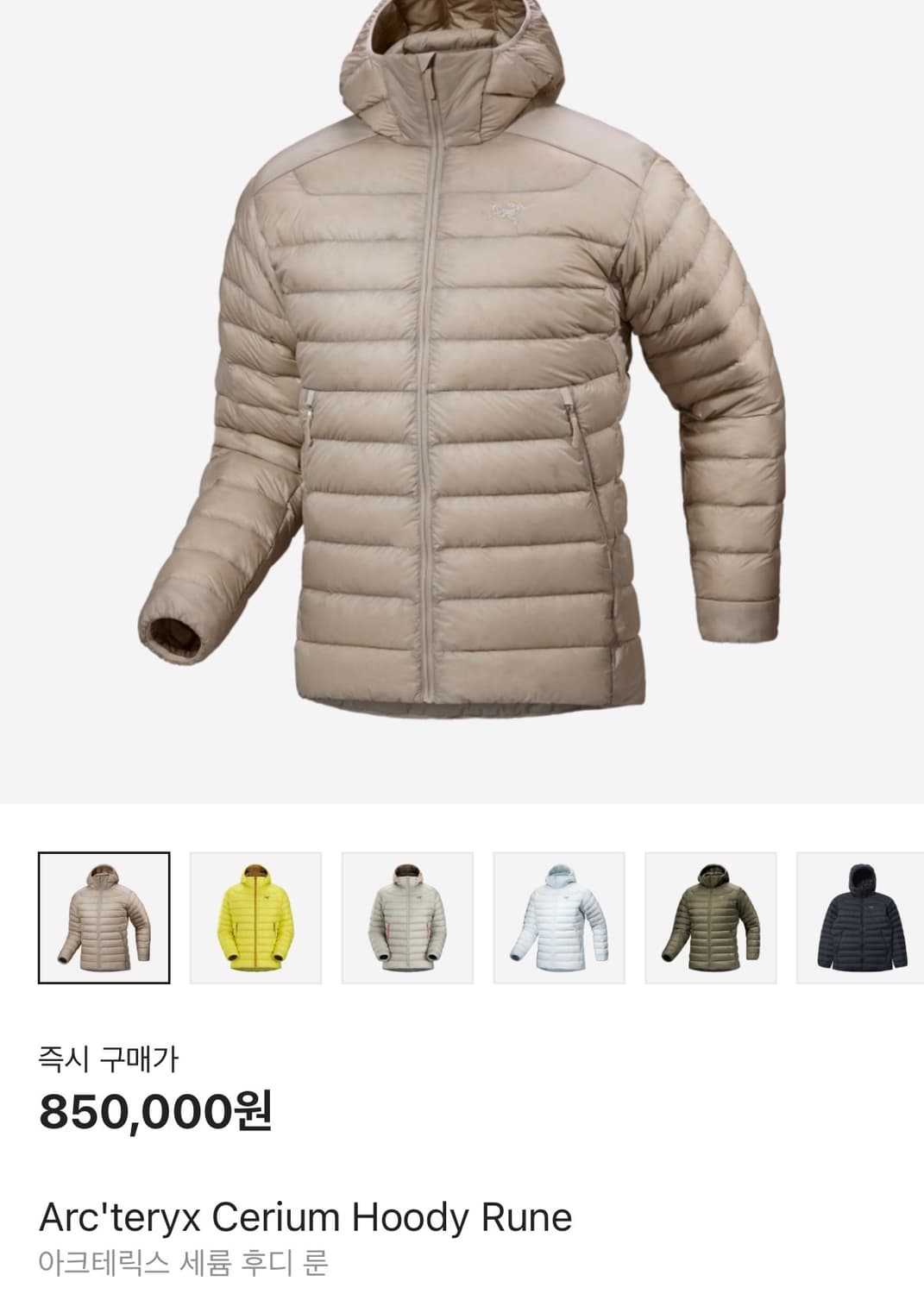 아크테릭스 세륨 후디 룬 상품이미지2