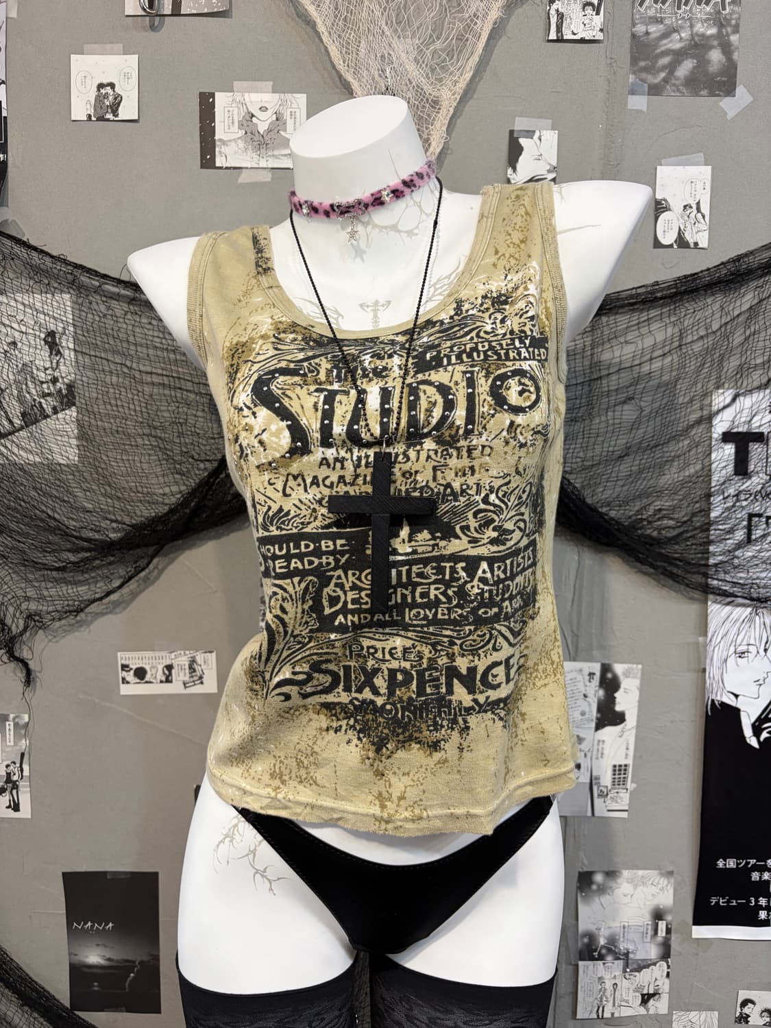 Gothic Grunge cubic detail sleeveless 상품이미지8