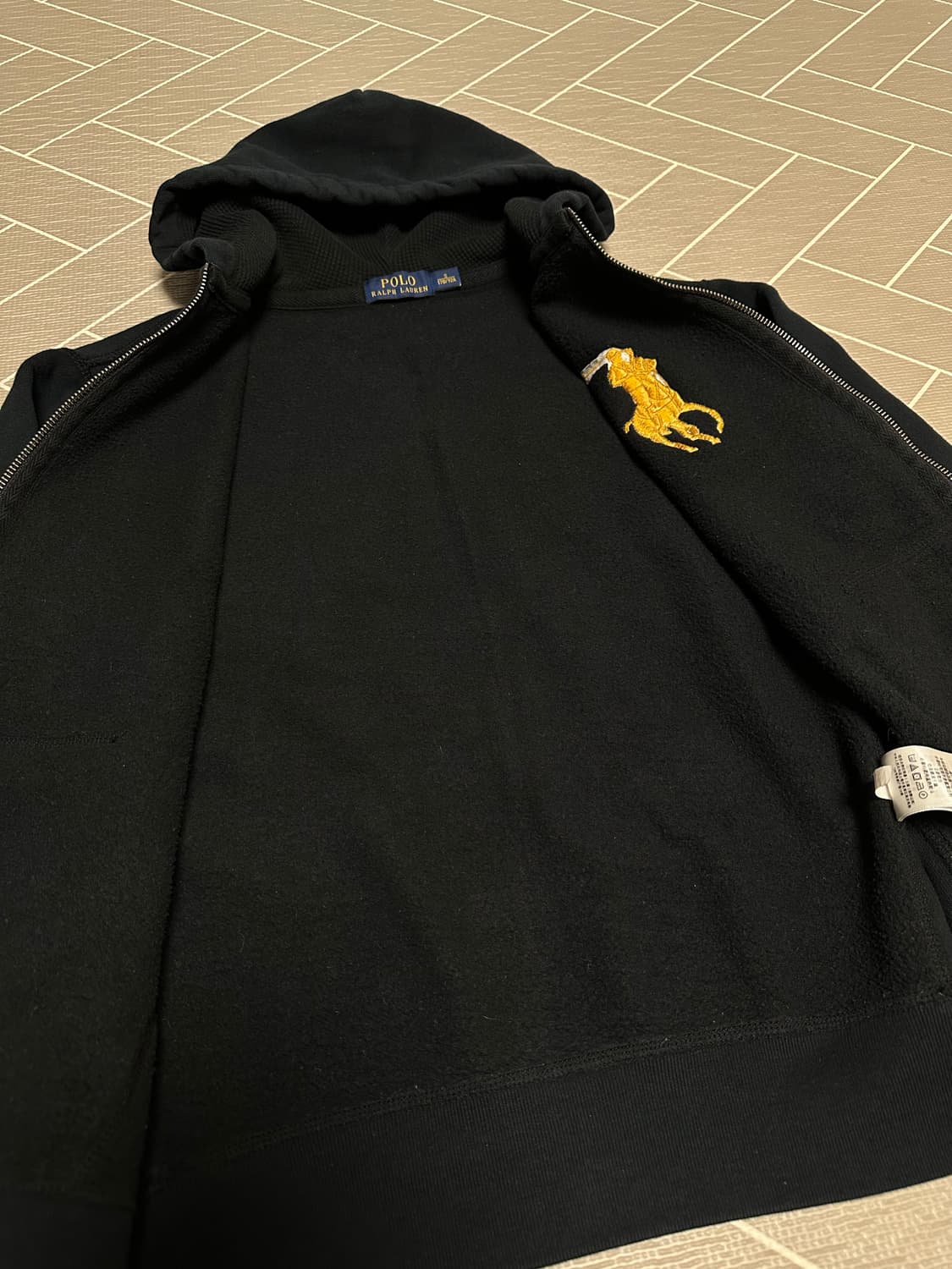 폴로 빅포니 후드집업 블랙 상품이미지5