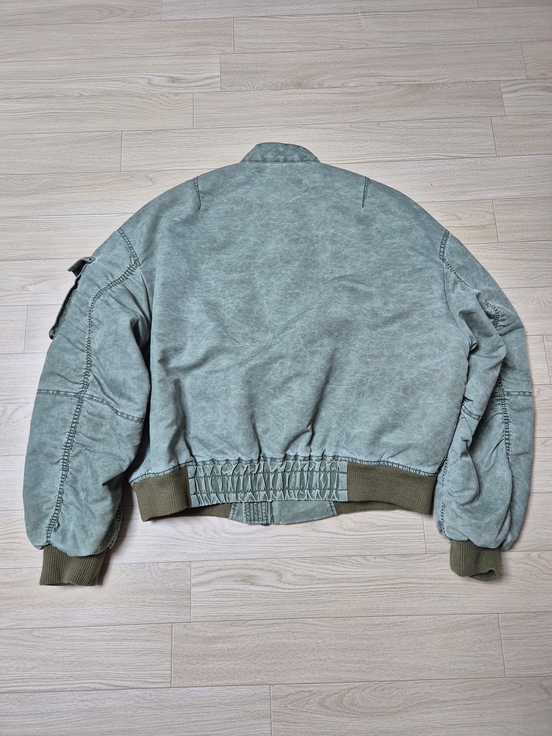 [L] 이티씨이 워시드 크롭 봄버 상품이미지4