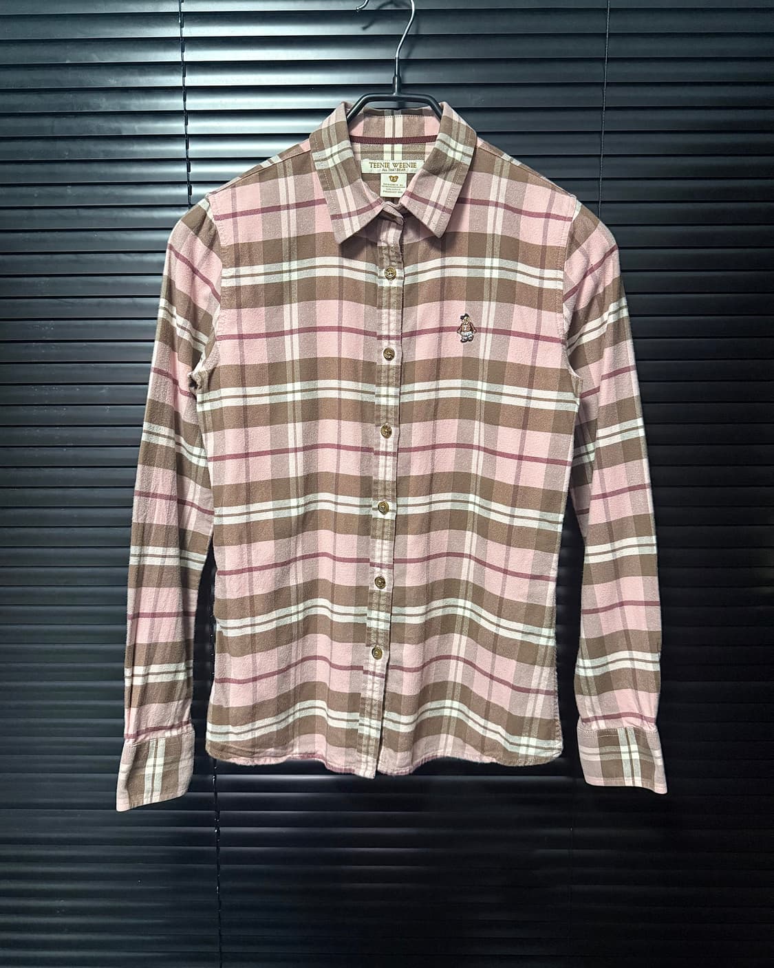 티니위니 딸기초코 버버리 타탄 체크 긴팔 셔츠 모리걸 갸루 너드 하구미 상품이미지3