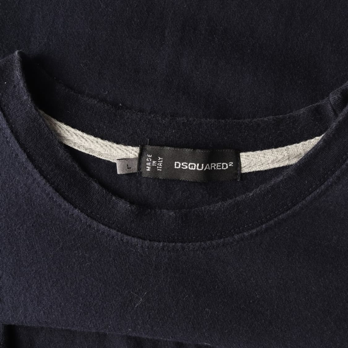 디스퀘어드2 로고 자수 크루넥 반팔 티셔츠 L 상품이미지5