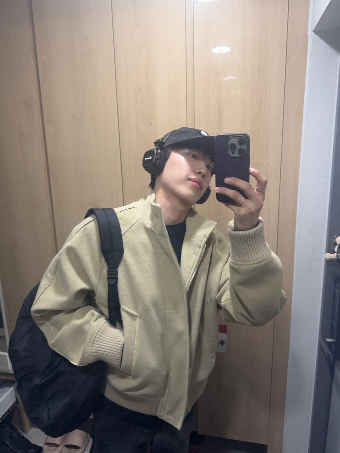 They 모직 파이핑 헤링턴 자켓 베이지 M 상품이미지1