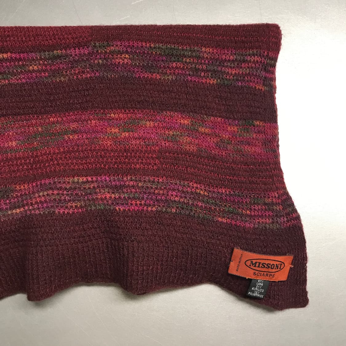 미쏘니 버건디 머플러 상품이미지3