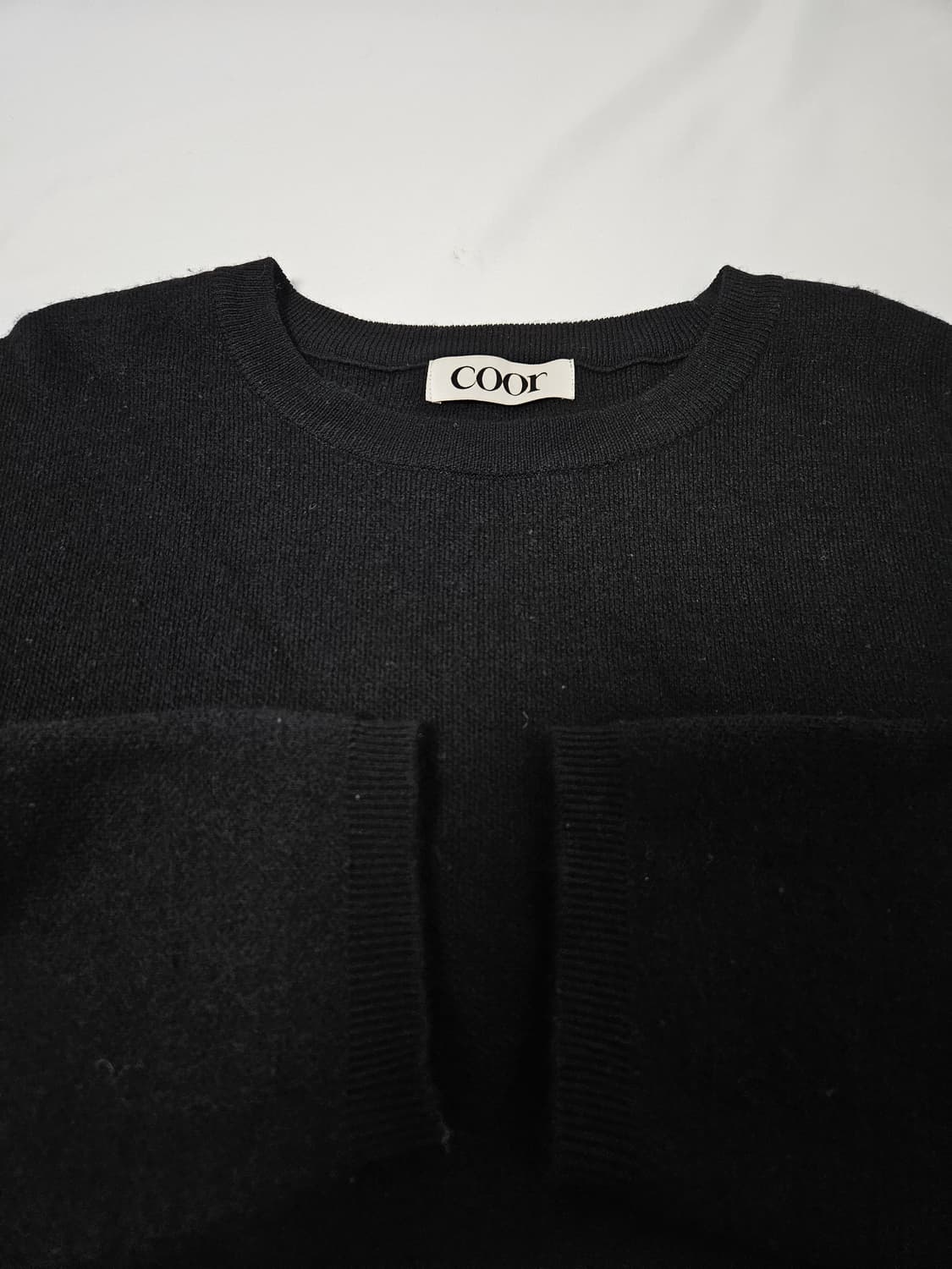 쿠어 coor 울 크루넥 니트 스웨터 티셔츠 XL 상품이미지1