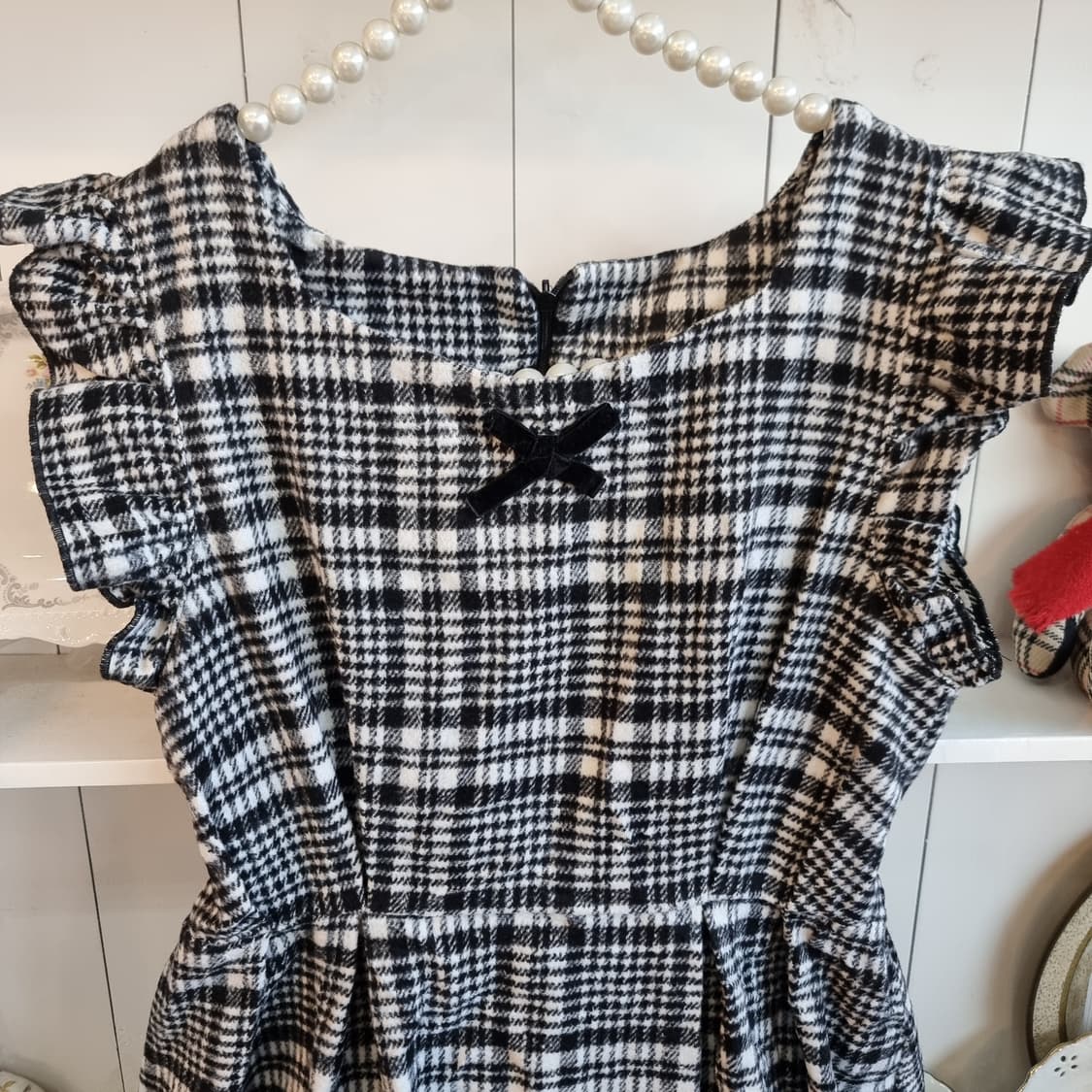 GRL체크 프릴 원피스 상품이미지2