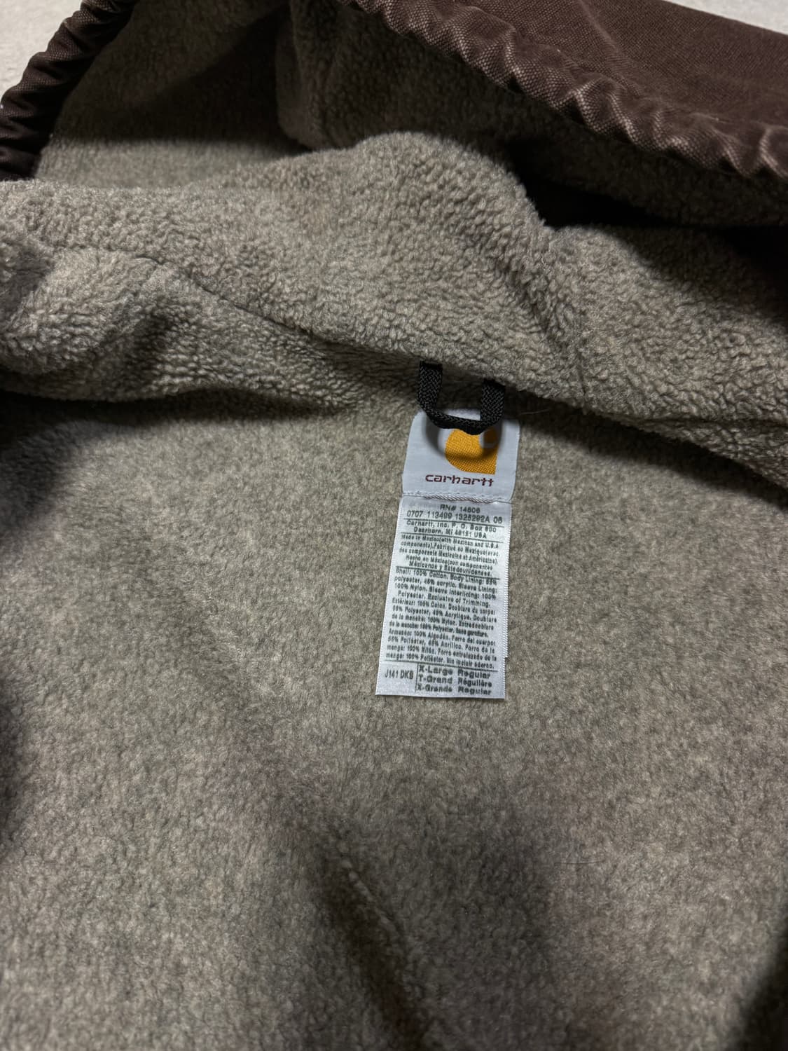 소매상태좋음) 칼하트 시에라 j141 자켓 xl dkb 다크브라운 상품이미지7