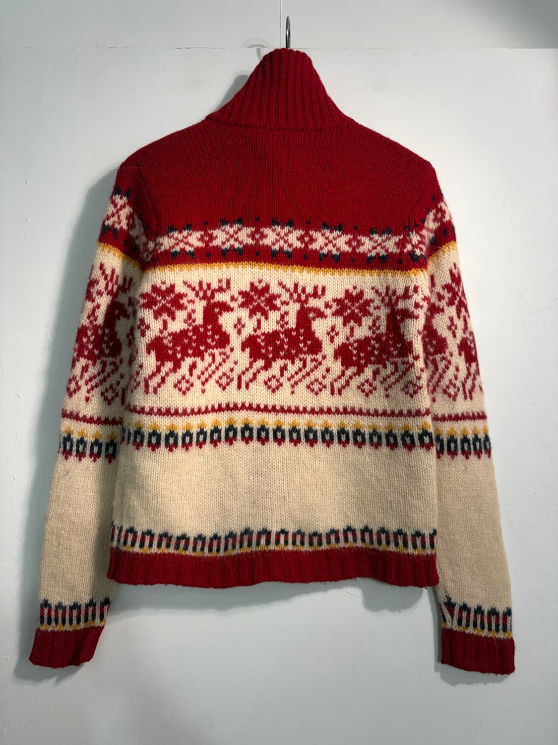 Wool 100% 노르딕 니트 집업 s 울 100%  상품이미지5