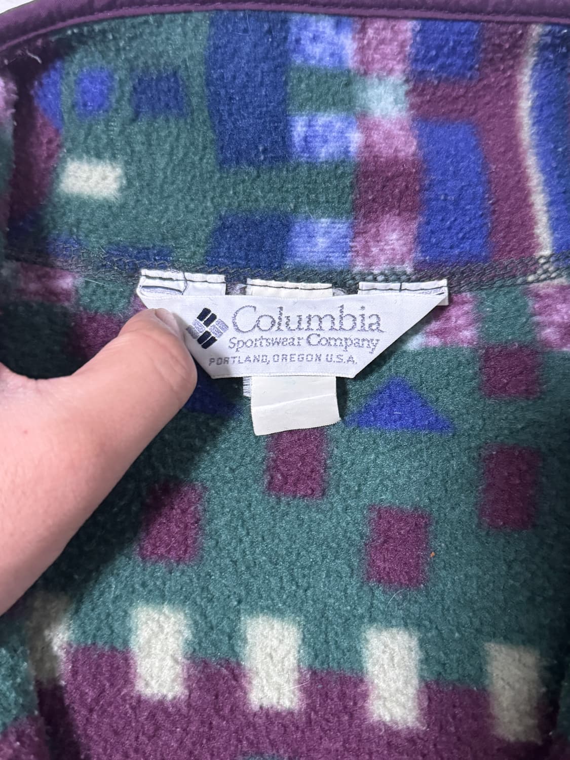 90s usa 컬럼비아 아즈텍 패턴 플리스 네이티브 아메리칸 상품이미지4