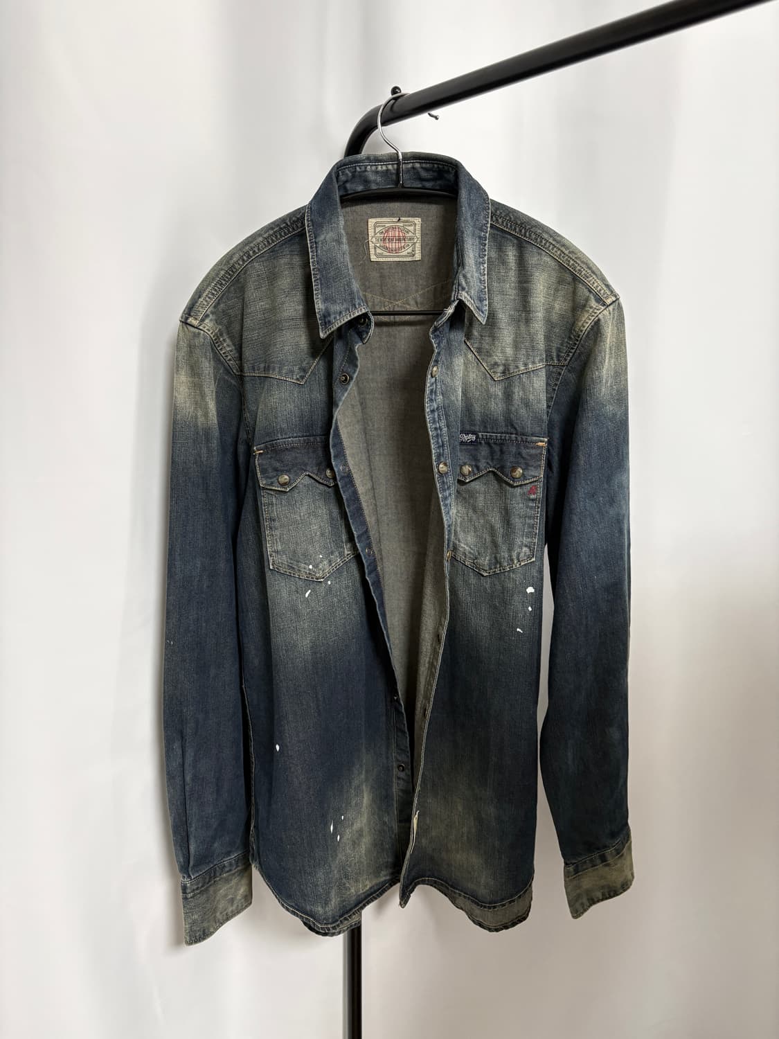 빈티지 페인팅 데님 셔츠 상품이미지9