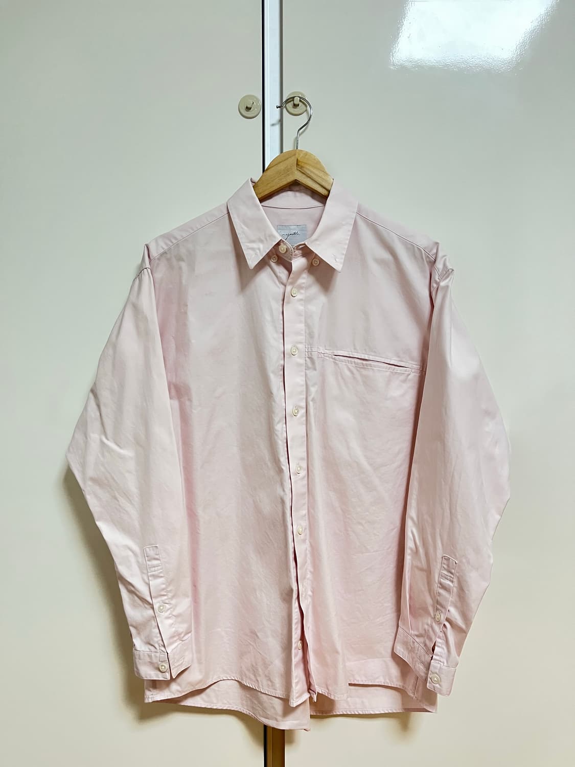 Youth 버튼다운 셔츠 라이트핑크 상품이미지1