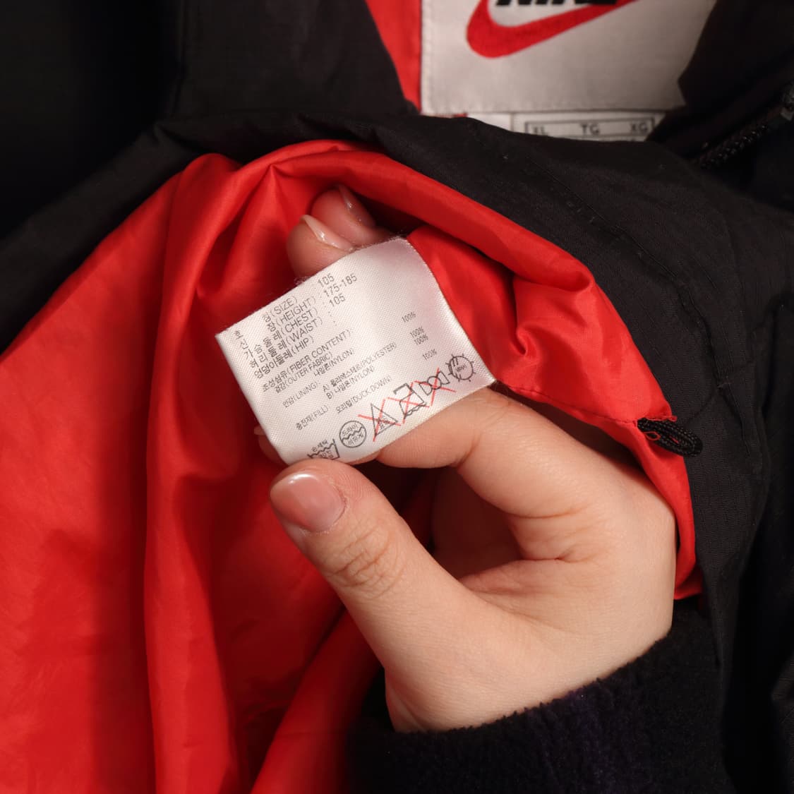 90's 나이키 립스탑 나일론 숏 패딩 A1780 상품이미지4