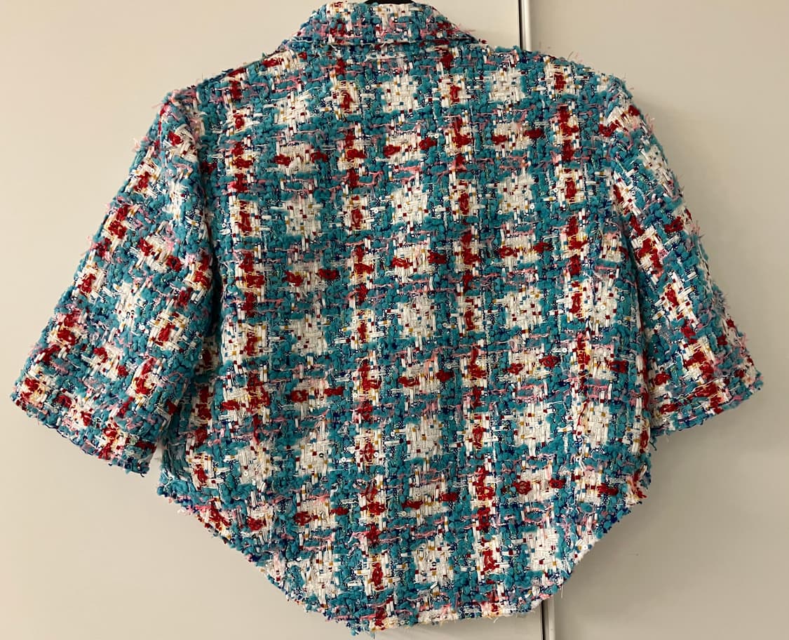 잉크(EENK) 트위드 반팔 크롭자켓 상품이미지2